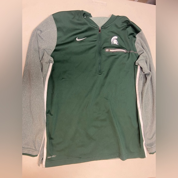 Nike Sweaters - Women’s Green Michigan State University size L nike dry fit quarter zip